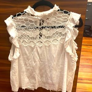 Free People Cream Colored Top Size Medium
